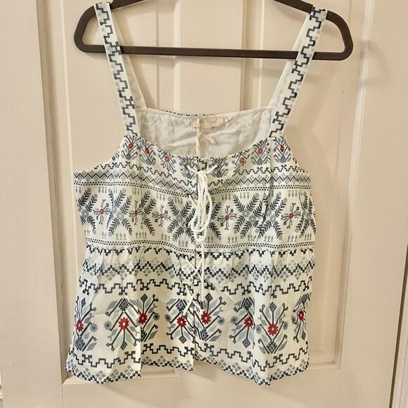 Anthropologie Forever That Girl Lace Up Peplum Top L NWT - Picture 3 of 5